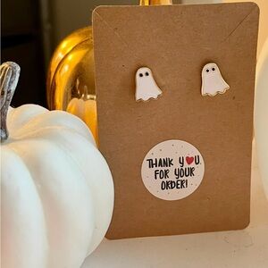 Spooky Boo Ghost Studs
